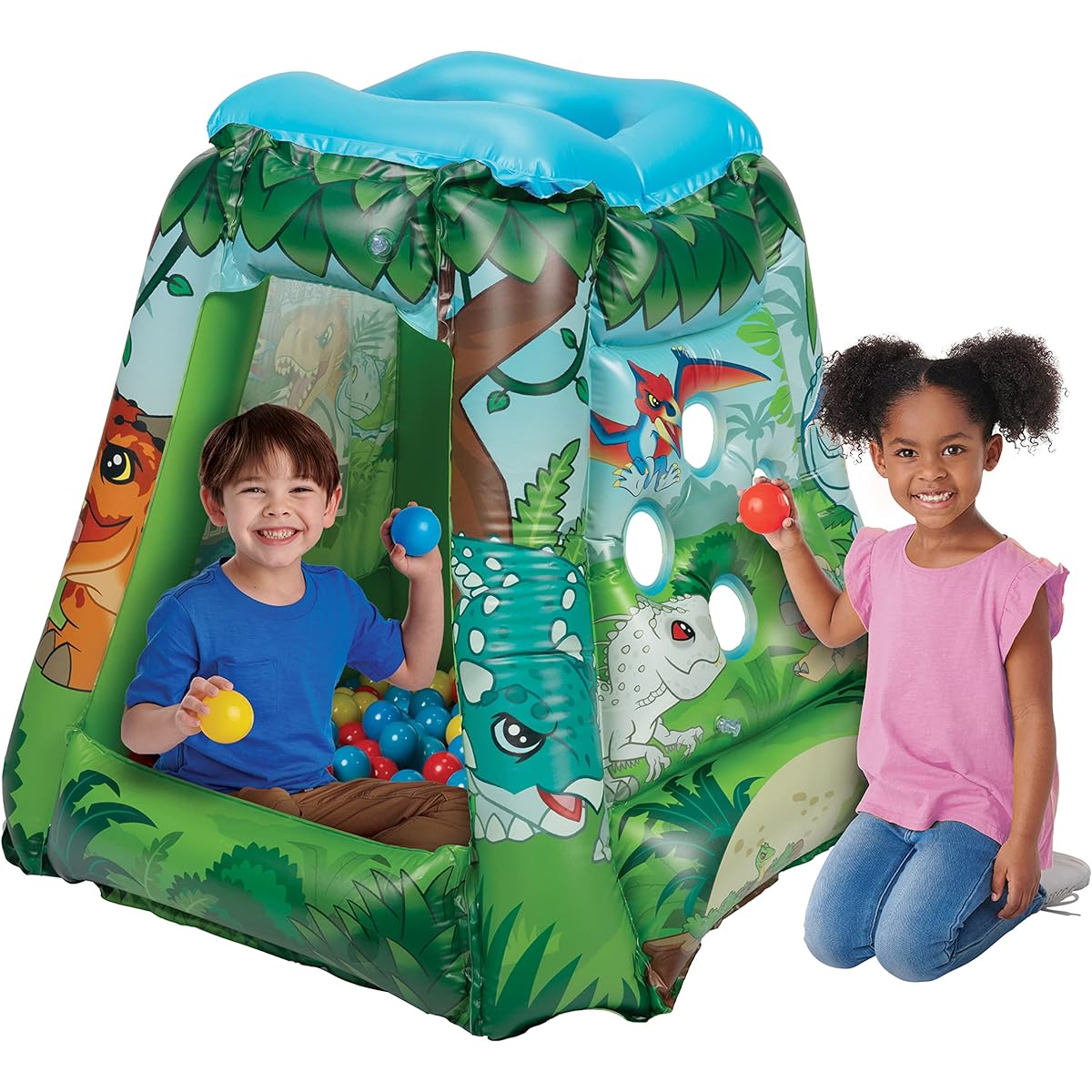 Jurassic World Universal Ball Pit 20 Balls - Toddler Jungle Gym Playhouse Inflatable for Boys Girls Kids [20 Balls Included]