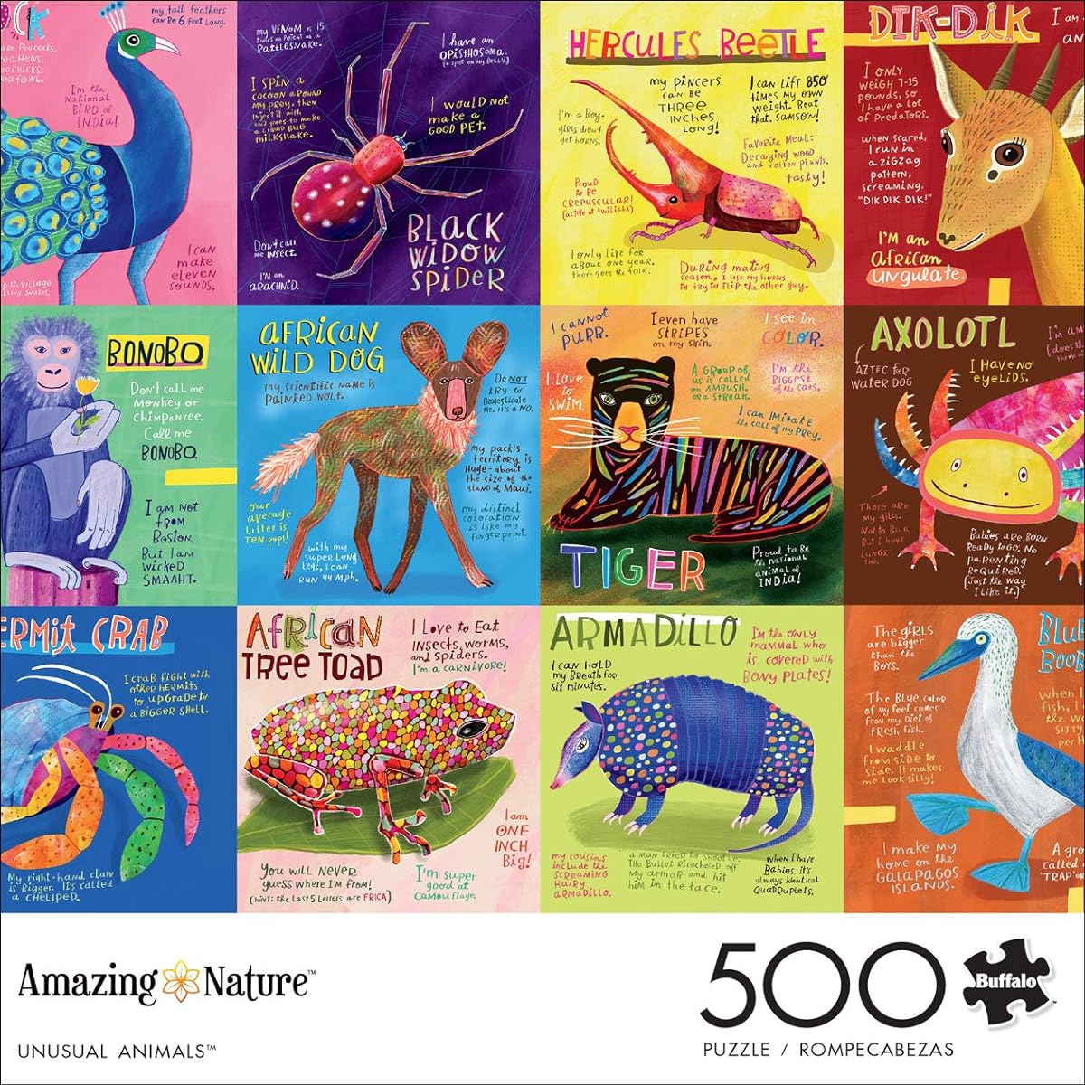 Buffalo Games Jigsaw Puzzle Rare Animals 500 Pieces