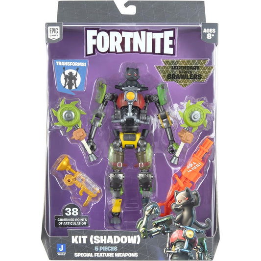 Fortnite Legendary Series Brawler Kit (Shadow) 7" Highly Detailed Articulated Figure with Harvesting Tools and Weapons - Compatible with other styles including Psychic, Brutus and More - Green