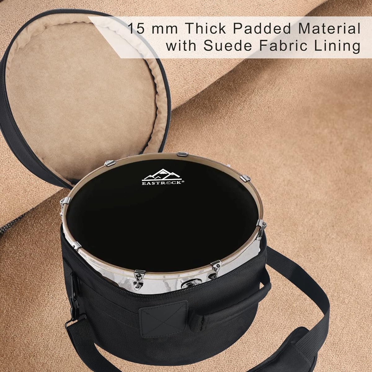 EASTROCK 22" x 18" Bass Drum Bag, Bass Drum Case Protects your drums with 15mm thick padding (22 x 18" Bass)