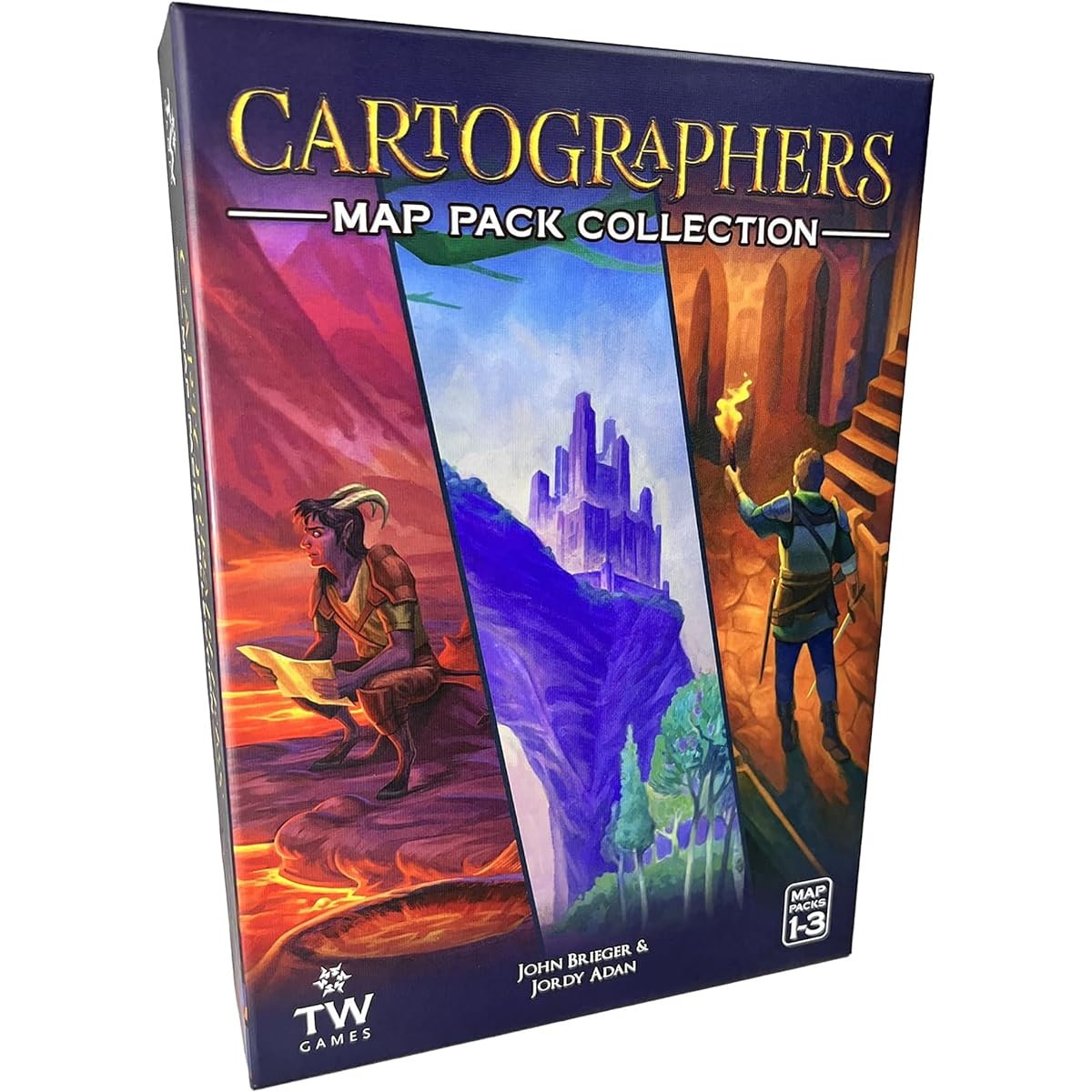 Thunderworks Games: Cartographer Map Pack Collection - Expanded Map Set Includes Nebris, Afryl, Undercity Ages 10+ 1-75 Players 30-45 Minutes