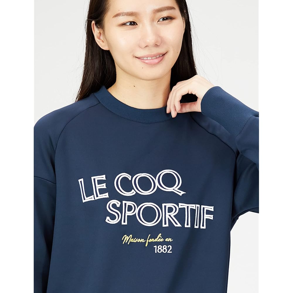 [Le Coq Sportif] Cut and Sew Pullover Cardboard Material Sweat Absorbent Stretch Soft Golf QGWUJL50 Women's