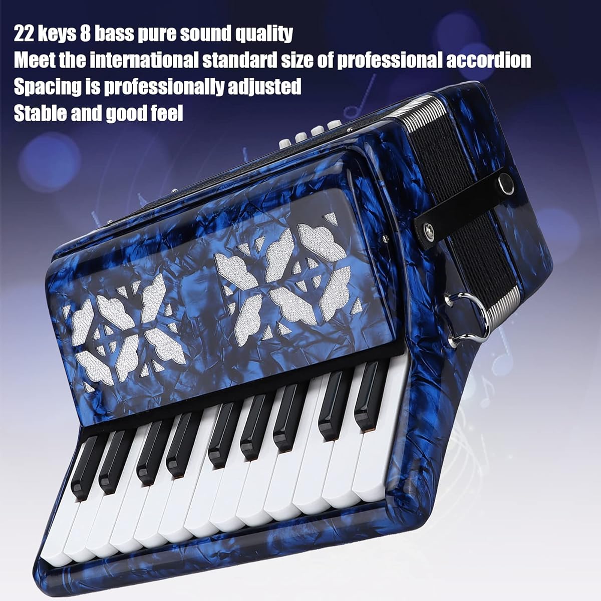 Accordion, 22 key multiple diacritic accordion