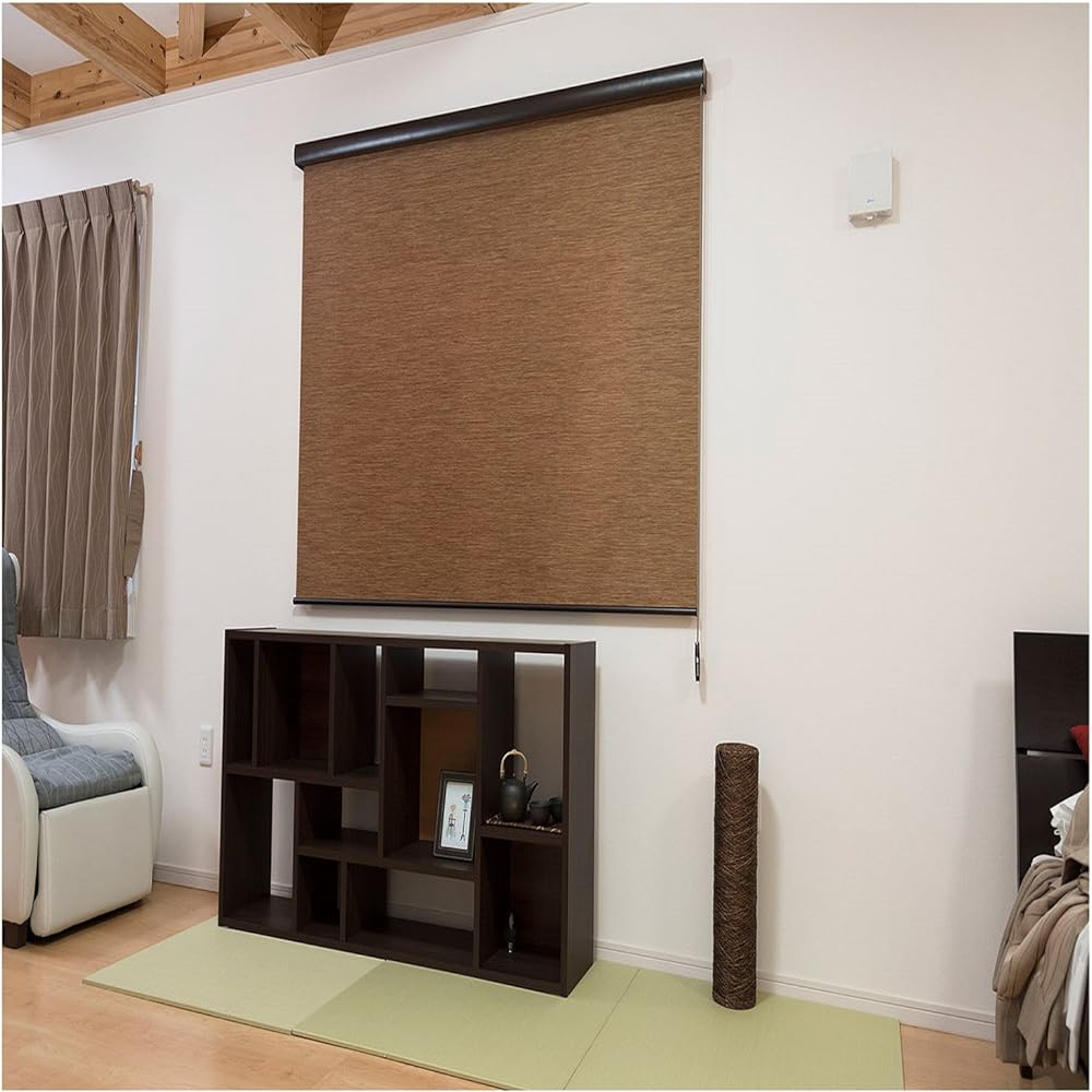 Fullness Roll Screen Exive with Cover Natural Type W600 x H1350mm L3544 Brown