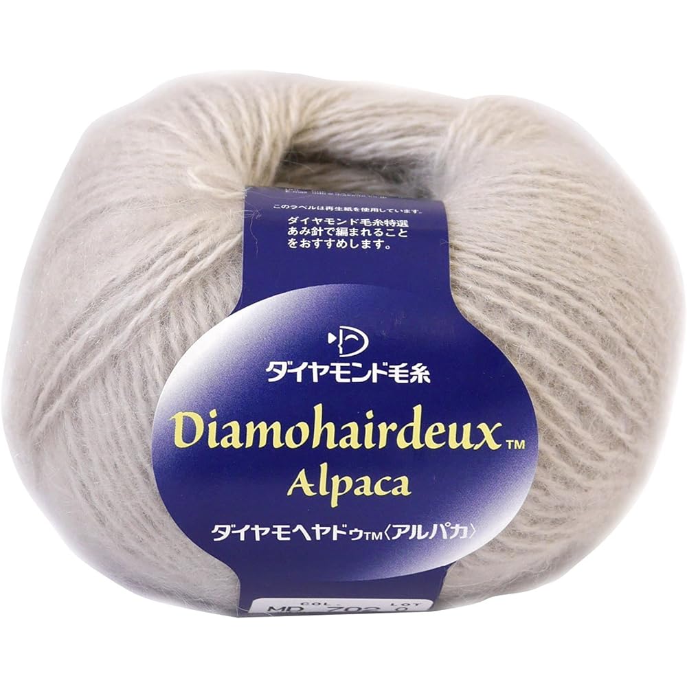 Diamond Yarn Diamond Yarn Diamond Mohair Dual Paca Medium Thick col.702 Gray 40g Approx. 160m 10 Ball Set