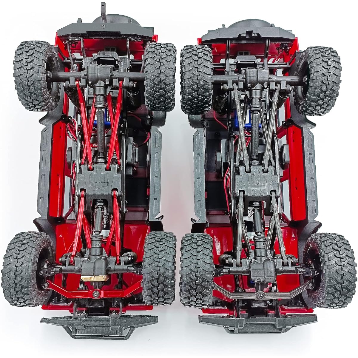 Benedict Harry TRX4M Metal Chassis Linkage High Clearance Steering Link Set for 1/18 TRX4-MRC Crawler Car Upgrade Red