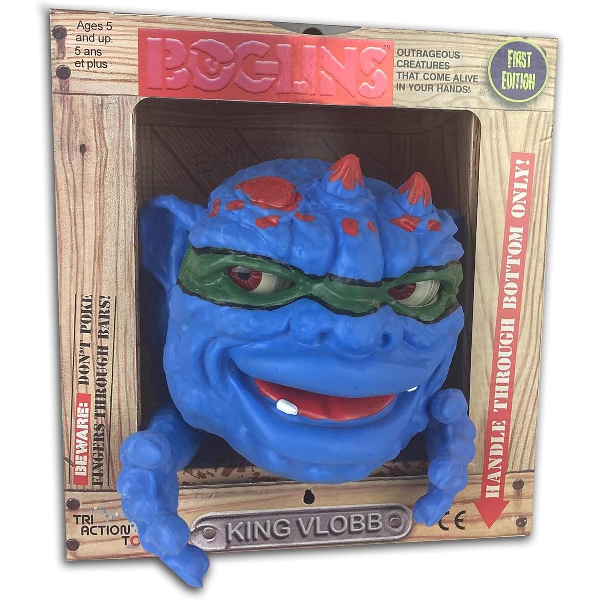Boglins Foam Monster Puppet Red Eyed King Vlobb 8" Collectible Figure with Glow-in-the-Dark Eyes, Super Stretchy Skin & Movable Eyes and Mouth, Popular Retro Toy for Ages 5 and Up, Collectibles