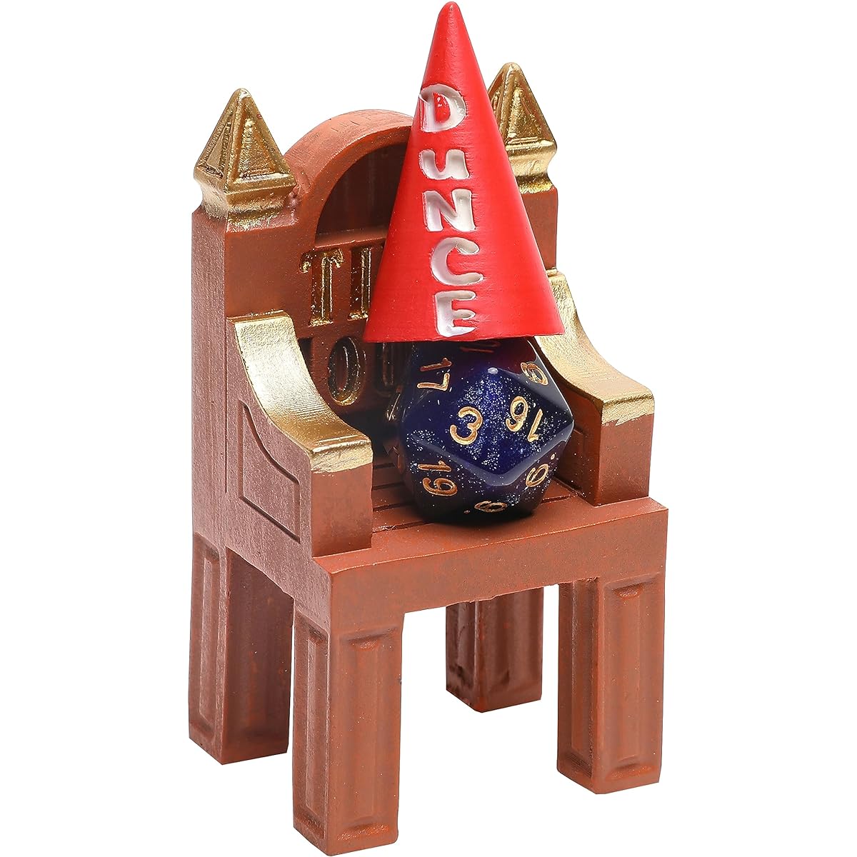 DND Time Out Chair & Dancy Hat - Dice Prison - Accessory/Gift for Dungeons and Dragons - For All D&D Dice D20 D10 D8 D6 D4