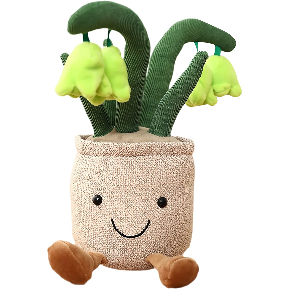 CHDGIOHA Tulip Flower Plush Pillow 13.7 Inch Flower Pot Plush Decoration Soft Fluffy Plant Friend Cuddle Toy for Office Kids (C-Green, 13.7 Inch)