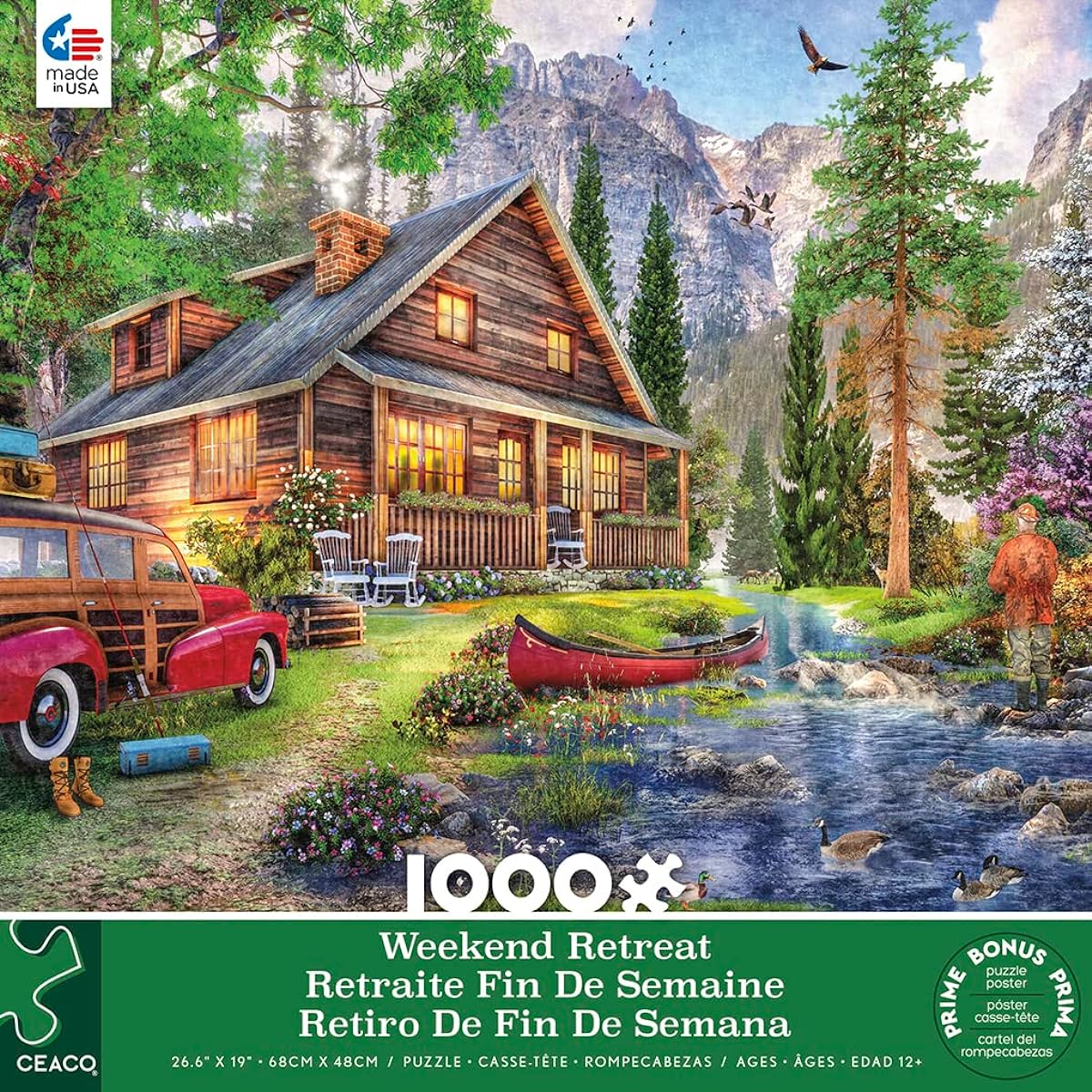 Ceaco - Weekend Retreat - Yellowstone Cabin - 1000 Piece Jigsaw Puzzle