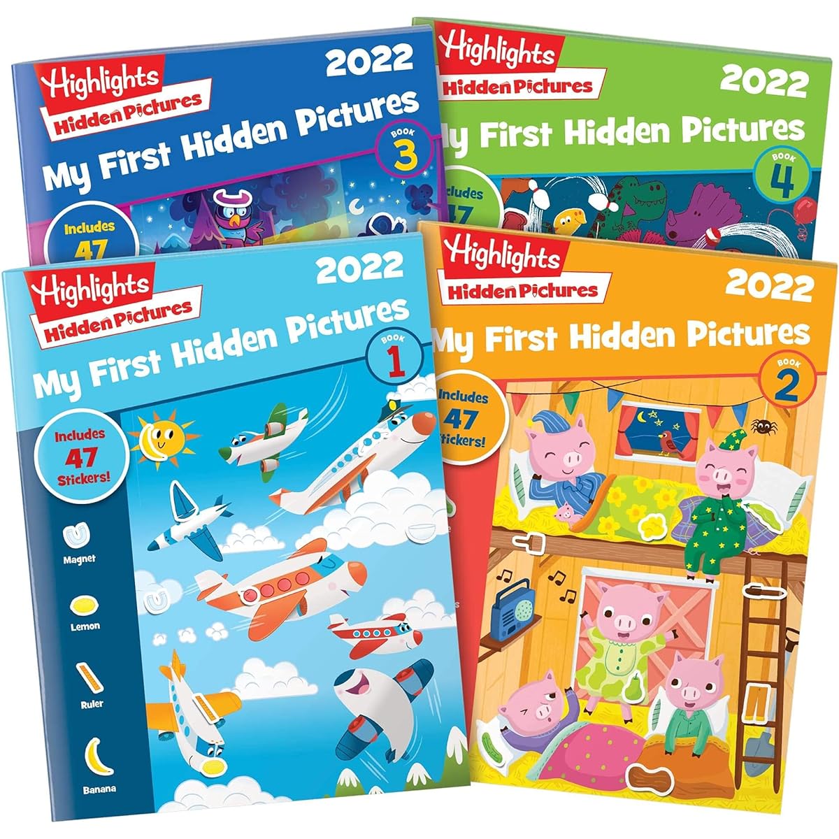 Highlights My First Hidden Pictures 2022 Special Edition Activity Books for Kids Ages 3-6, 4-Pack, 96 Pages