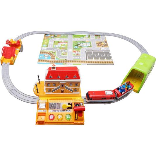 TITIPO TITIPO Titipo Little Train Playset Diesel and Crossing Ginny and the Train Station Talking Control Center