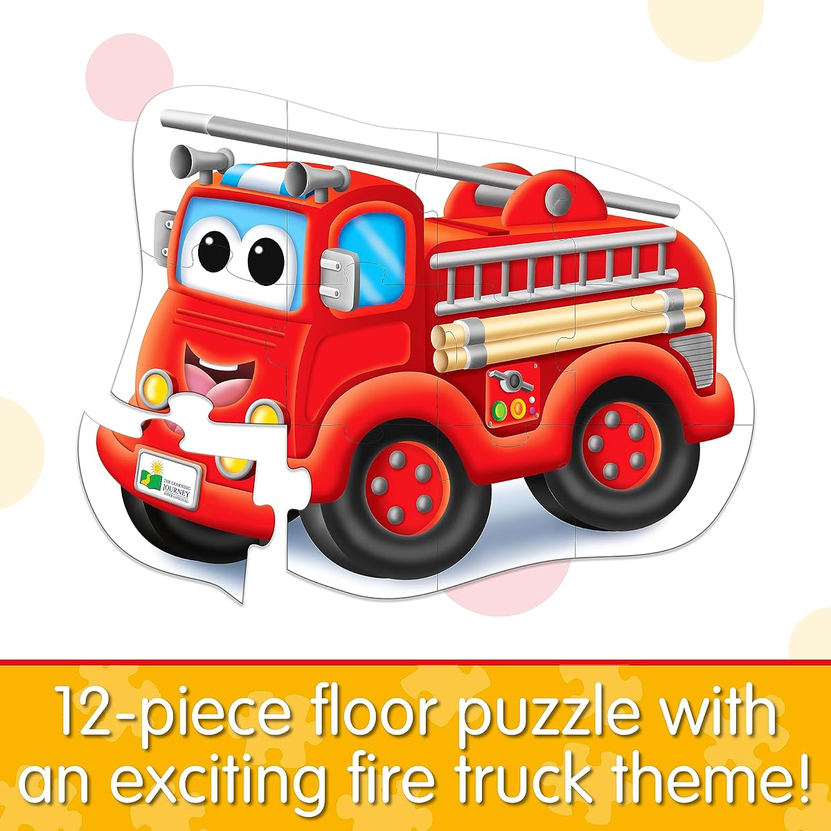 The Learning Journey: My First Big Vehicle Floor Puzzle Fire Engine Puzzles & Gifts for Toddlers Ages 2+, Multicolor