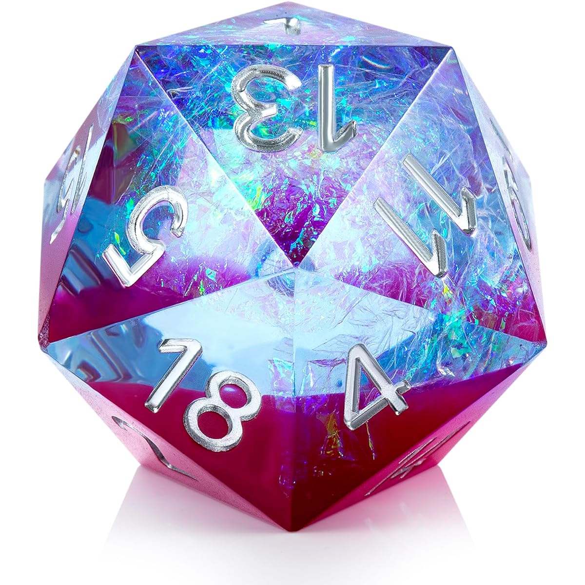 D20 DND Dice Large D20 DND Dice 33mm Sharp Edge Dice with Gorgeous Gift Box for Dungeons & Dragons (Rose)