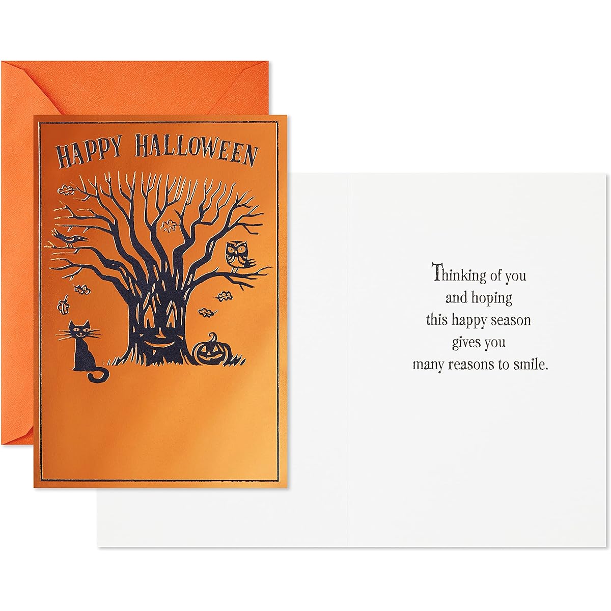 Hallmark Halloween Card Pack - 6 Halloween Tree Cards with Envelopes