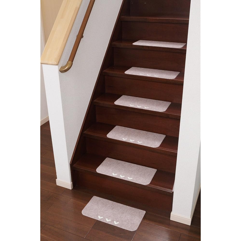 Watanabe Industries Luminous Stair Pita Mat 15 Pieces Beige TK-BE-4522