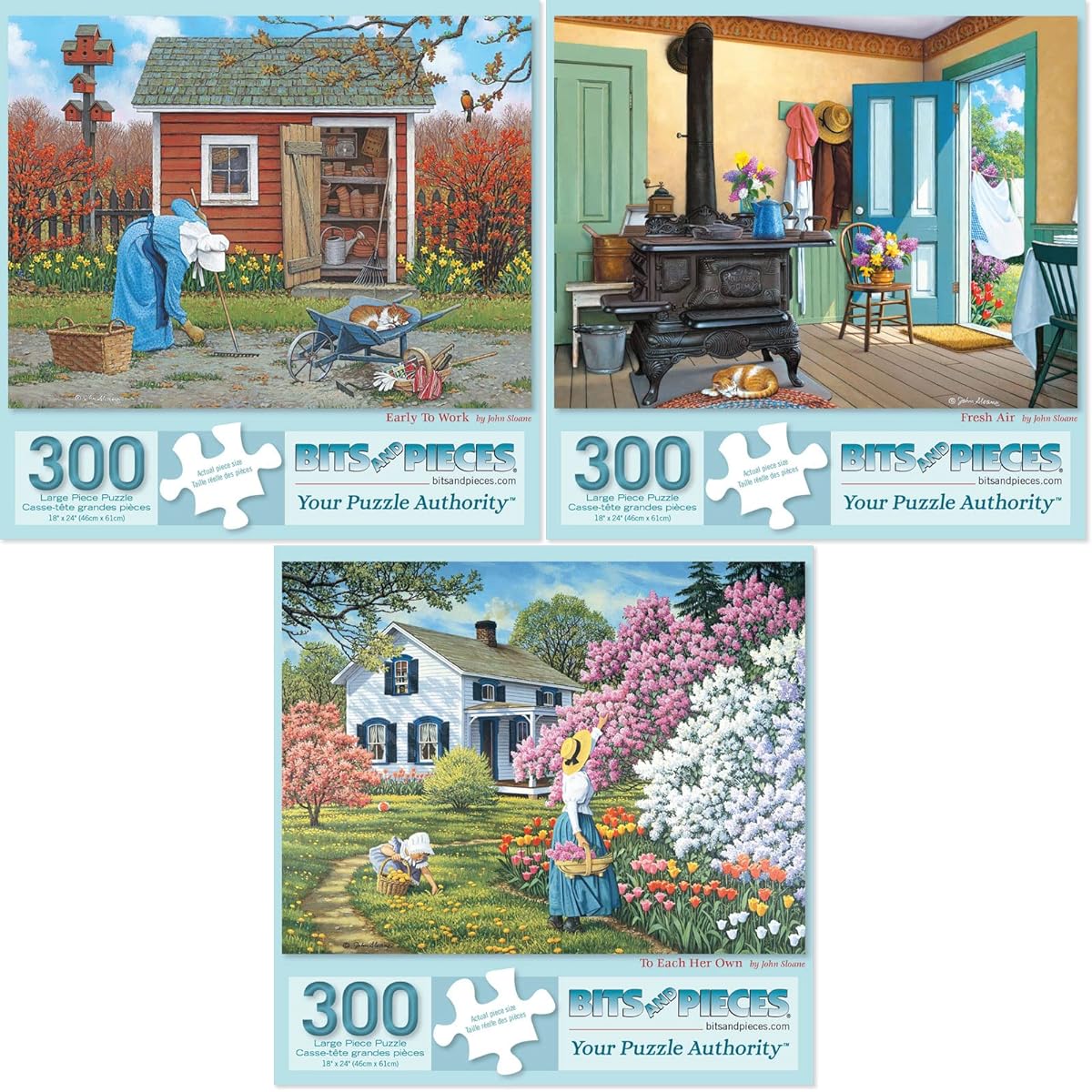Bits and Pieces - Great Value 300 Piece Jigsaw Puzzle for Adults - Each Puzzle Measures 18" x 24" - 300 Pieces. By Artist John Sloane