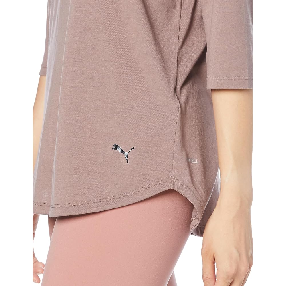 [PUMA] Yoga Fitness 3/4 Sleeve Short Sleeve Absorbent Quick Drying STUDIO 3/4 T-Shirt 524299 Women's