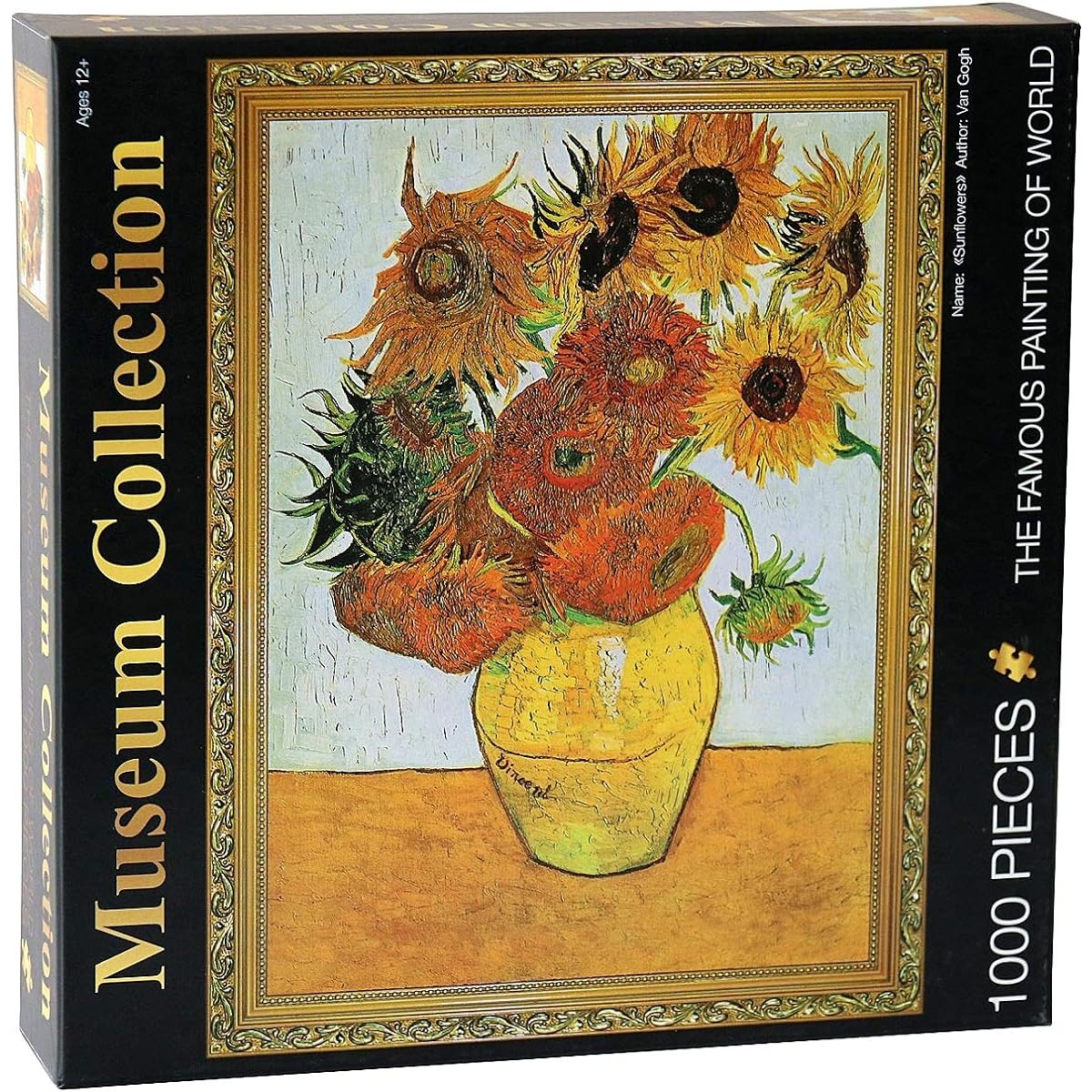 Moruska Sunflowers by Vincent Van Gogh Jigsaw Puzzle 1000 Piece Famous Paintings Art Puzzle for Adults