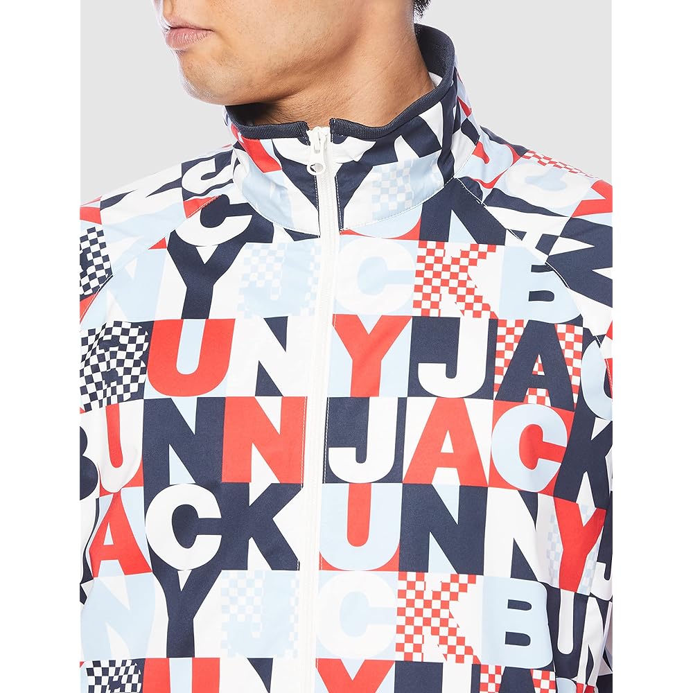 [Jack Bunny] Men's Water Repellent Full Zip Blouson (Allover Graphic Print) / Golf Outerwear / 262-2120205