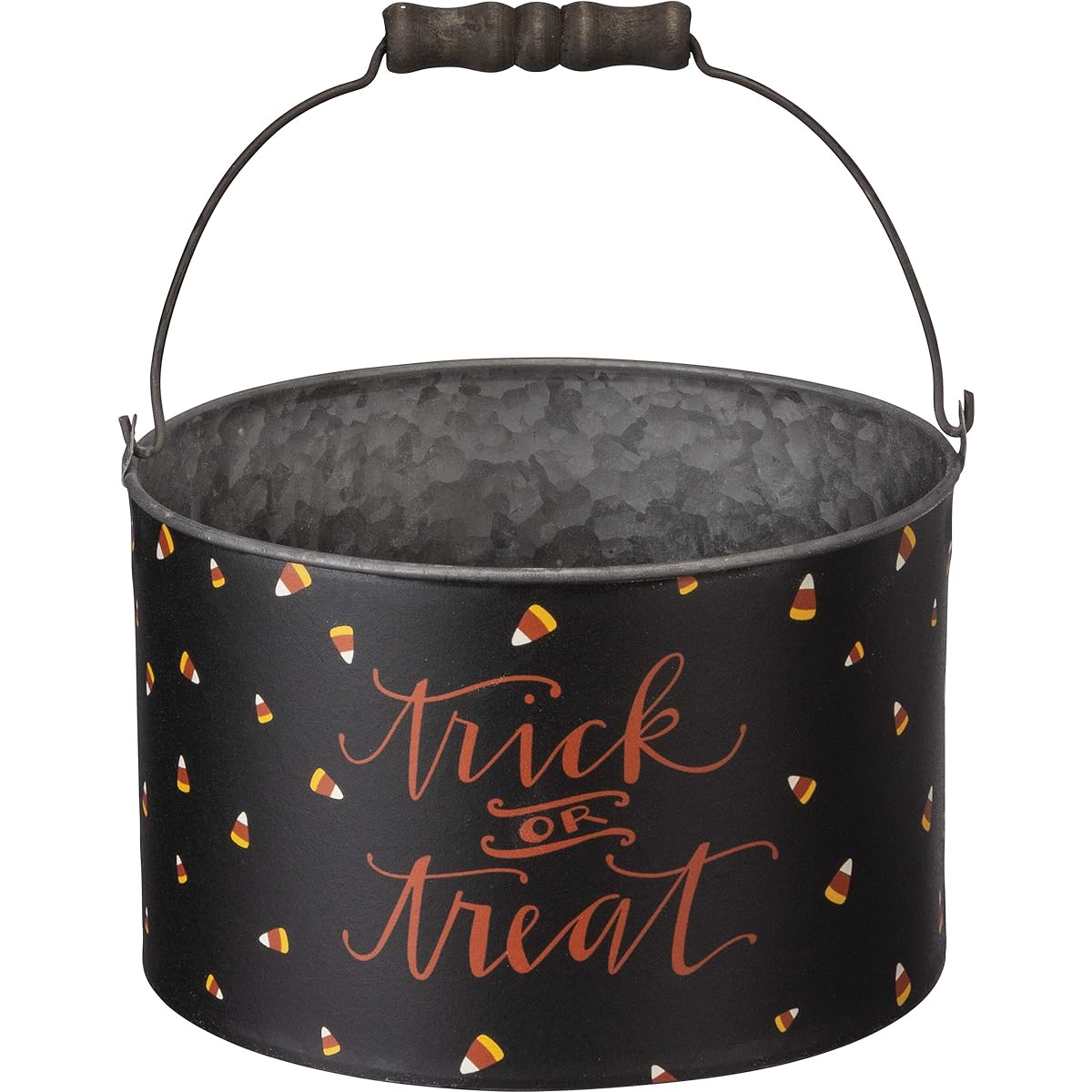 Primitives by Kathy Halloween Metal Buckets, Set of 2, Trick or Treat