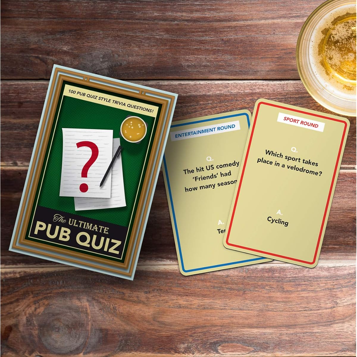 Ultimate Pub Quiz Trivia 100 Cards Game Puzzle Novelty Party Sports Music