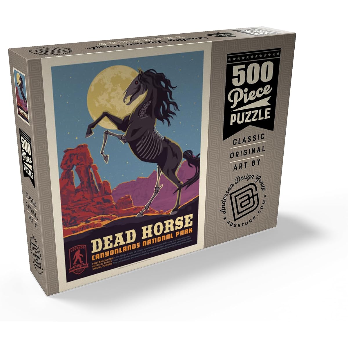 Legends of The National Parks: Dead Horse of the Canyonlands Vintage Poster - Premium 500 Piece Jigsaw Puzzle for Adults