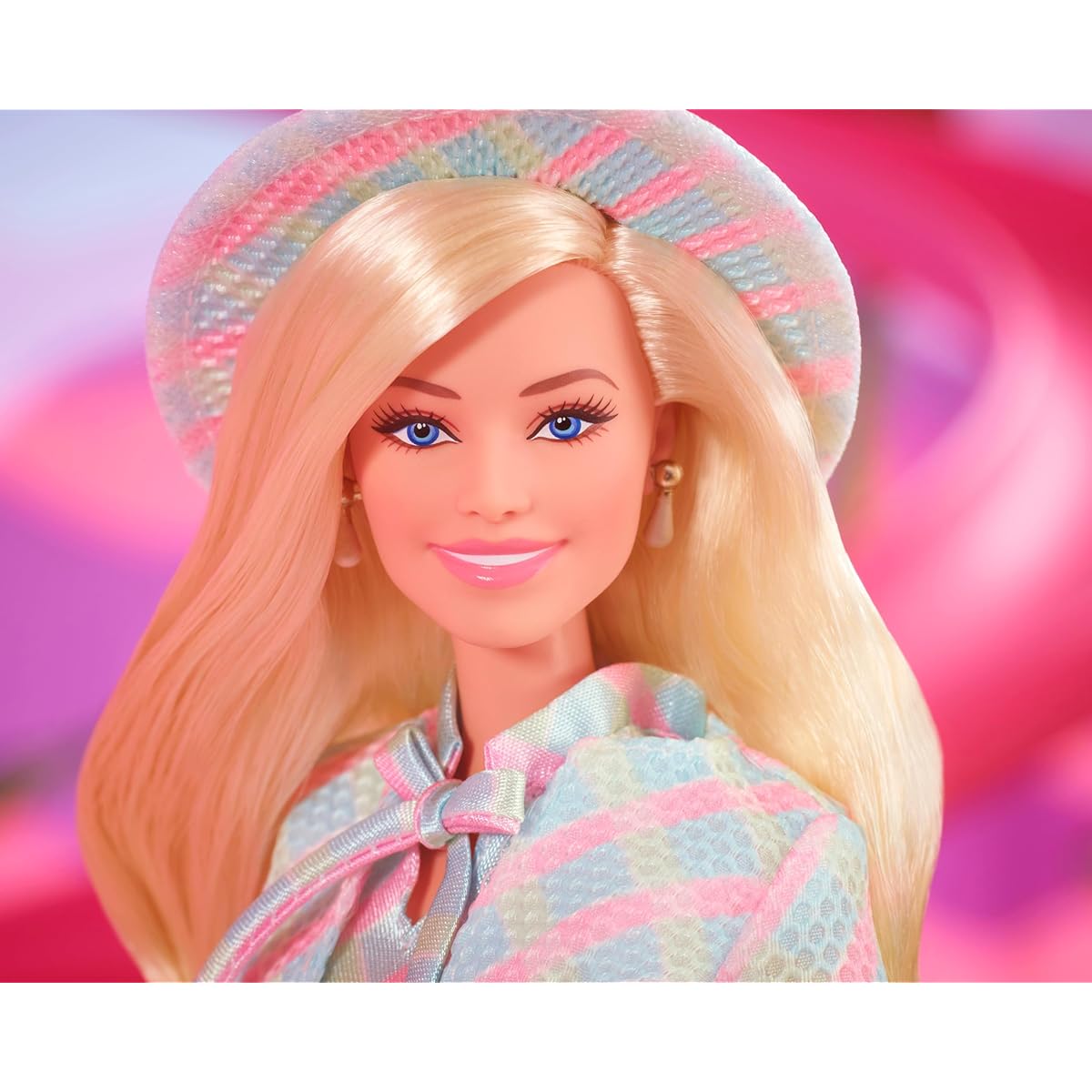 Barbie Movie "Barbie" Blue Check Dress [Dress-up doll] [Ages 6 and up] HRF26