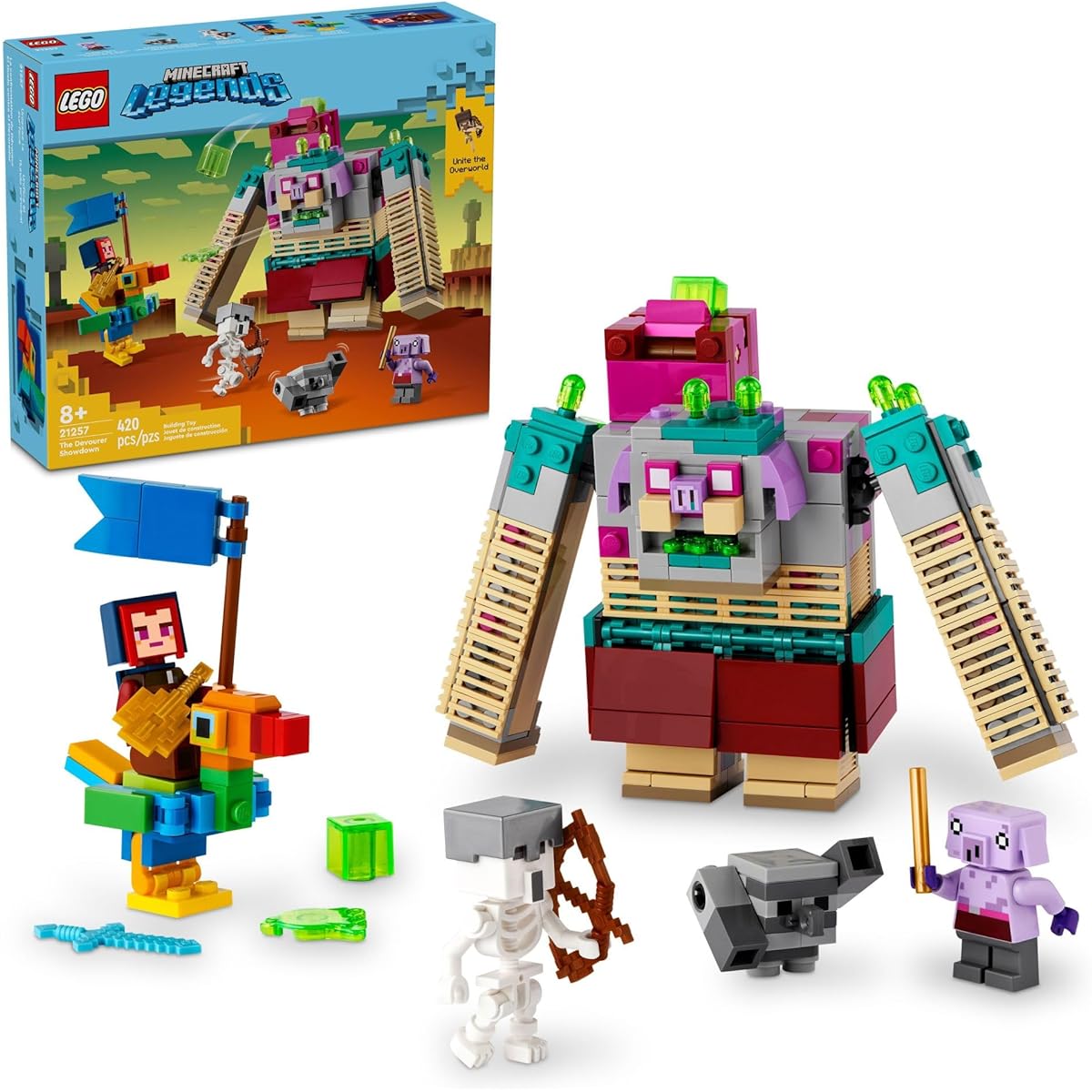 LEGO Minecraft Legends The Devourer Showdown Adventure Set, Minecraft Toys, Popular Characters and Minecraft Action Figures, Gaming Gift Ideas, Ages 8+, 21257