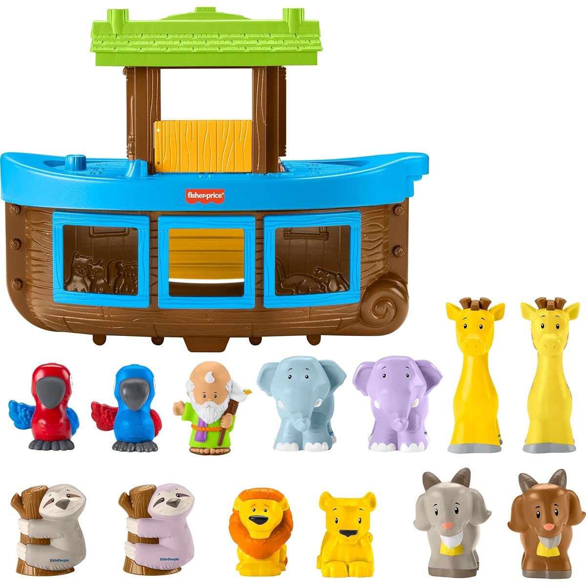 Fisher-Price Little People Toddler Toy Noah's Ark Playset with 12 Animals and Noah Figure, Baptism Gift for Ages 1+ ( Exclusive)