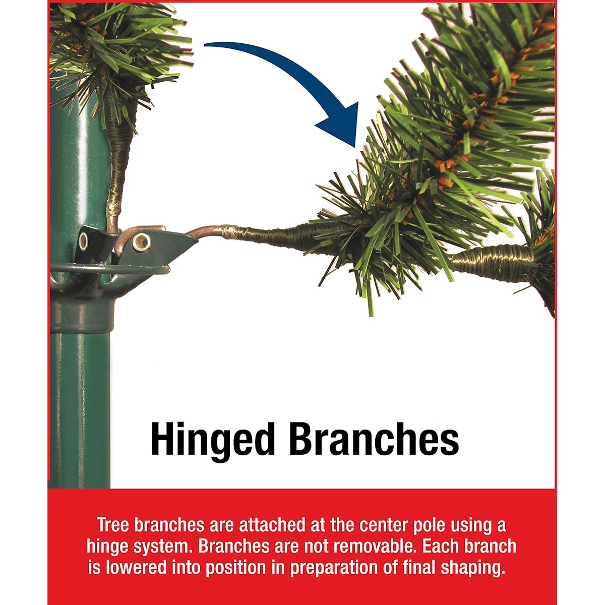 National Tree Company Lighted Artificial Christmas Tree | Gutted White Lights and Stand | Pennington Fir Pencil - 7 Feet