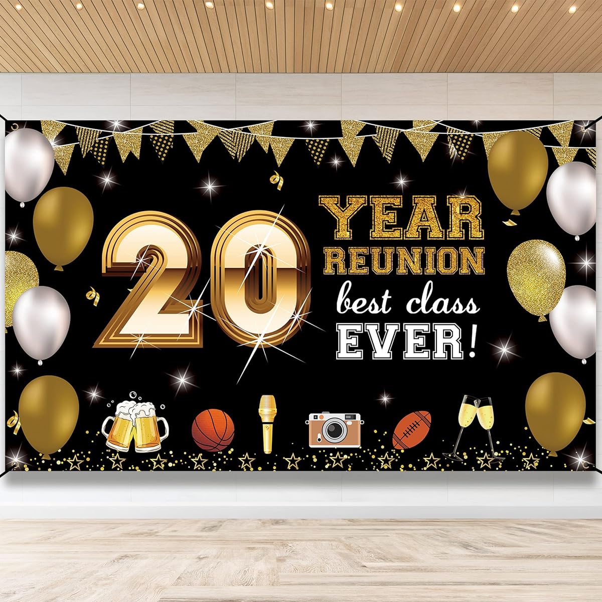 PHXEY 20 Year Class Reunion Party Decoration Backdrop 20th Grade Class Reunion Party Banner 2003 Class Reunion Photo Props Yard Sign Poster Welcome Back Decoration for Outdoor Indoor Fabric PHXEY