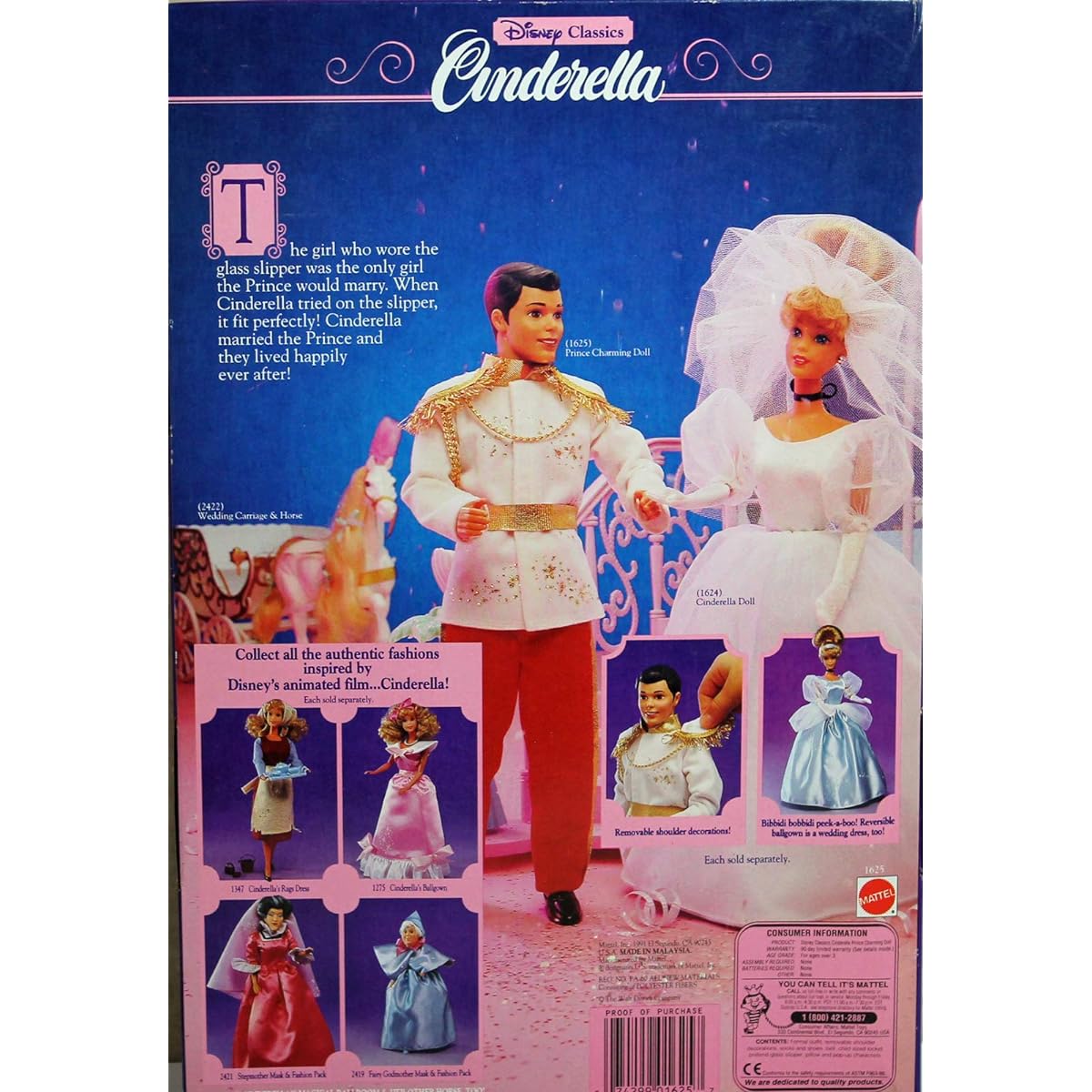 Cinderella Prince Charming Disney Classic with Shoe and Locket (1991)