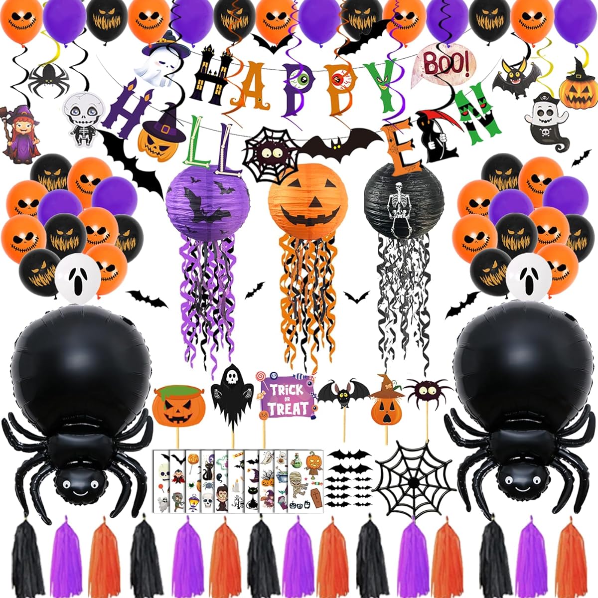 Halloween paper lantern spider kit