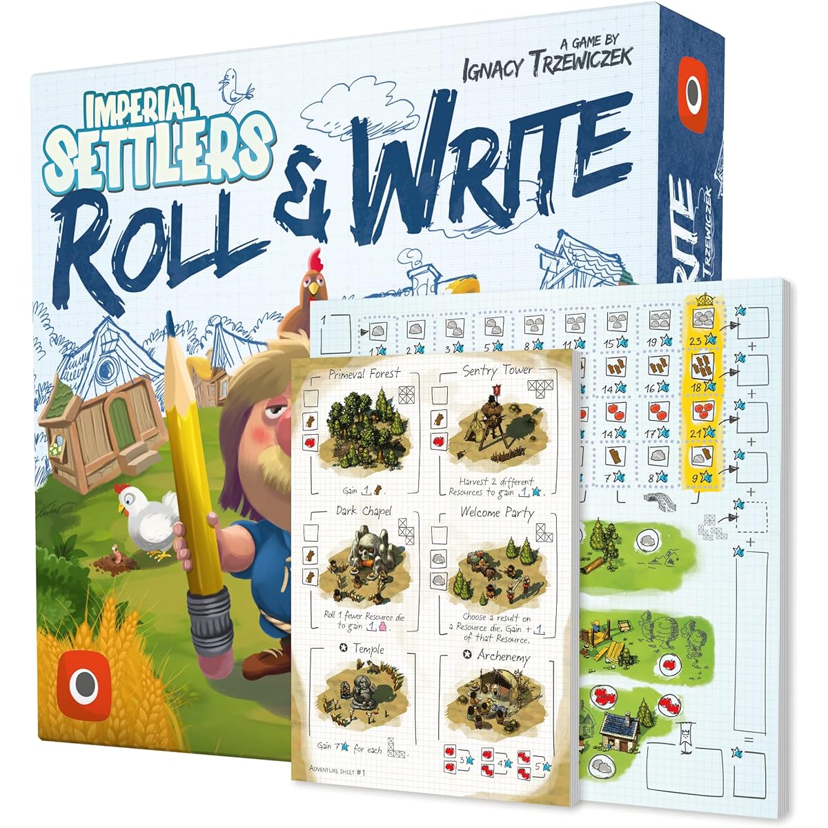 Portal Games Imperial Settlers: Roll and Write Board Game Multicolor