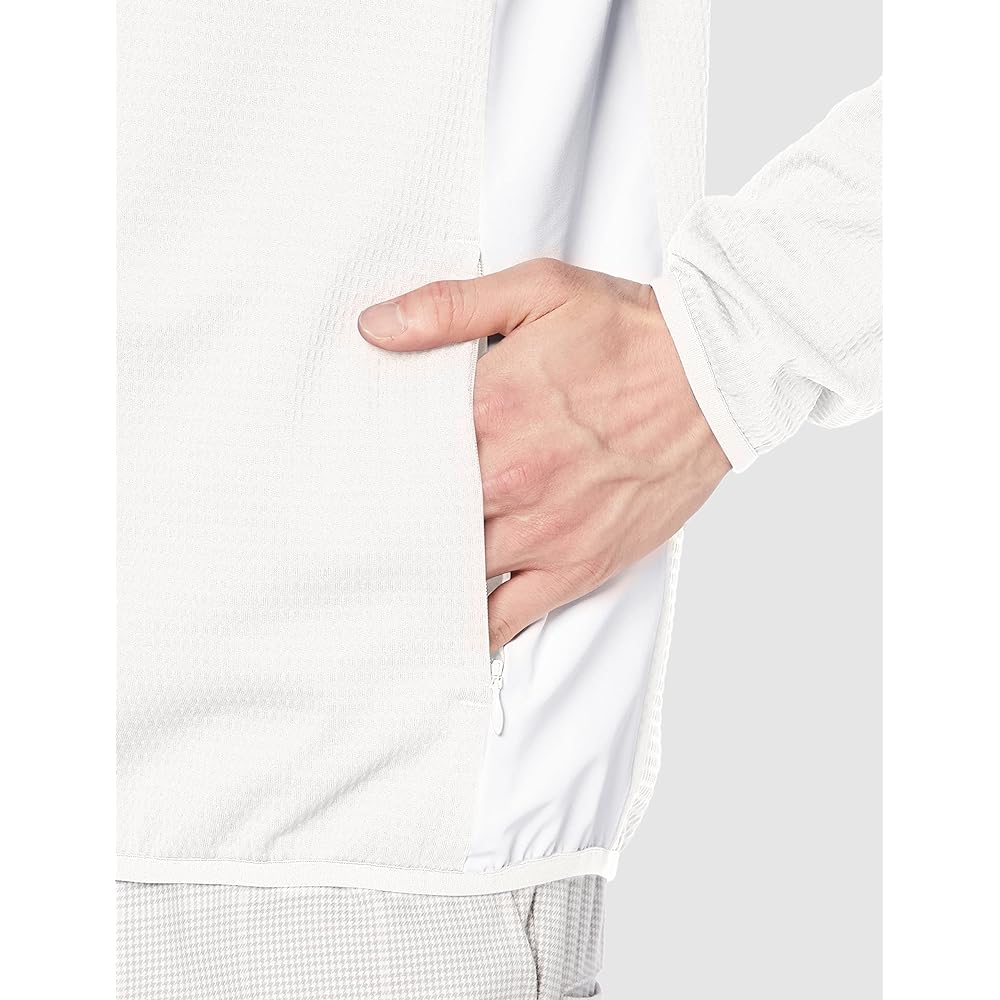 [Munsingwear] Mesh Jacquard Jacket Open Front Hooded Cut and Sewn Cover Stretch Sporty Golf MGMVJL50 Men's