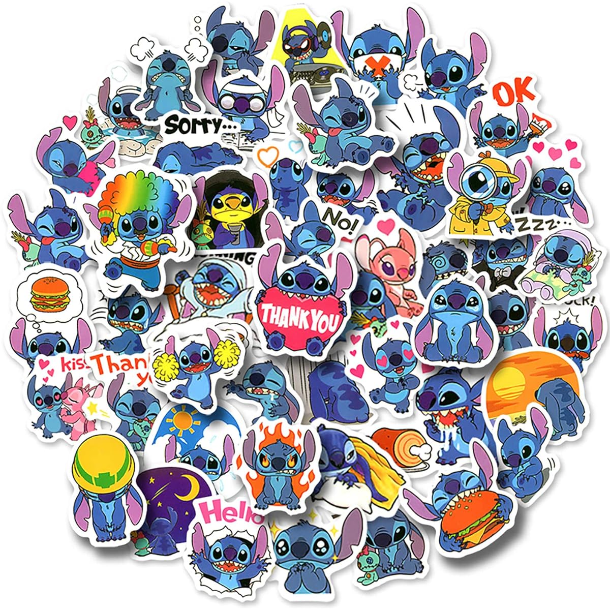 Cute Sticker Pack 50 Pieces Cute Stickers for Kids Teens Adults Eikecy Vinyl Waterproof Anime Decal Stickers for Water Bottle Laptop Cell Phone