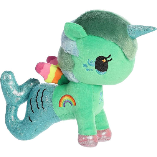 Aurora Enchanting Tokidoki Mermicorno Isla Stuffed Animal - Bright & Colorful Design - Showpiece Plush - Green 9.5 Inches