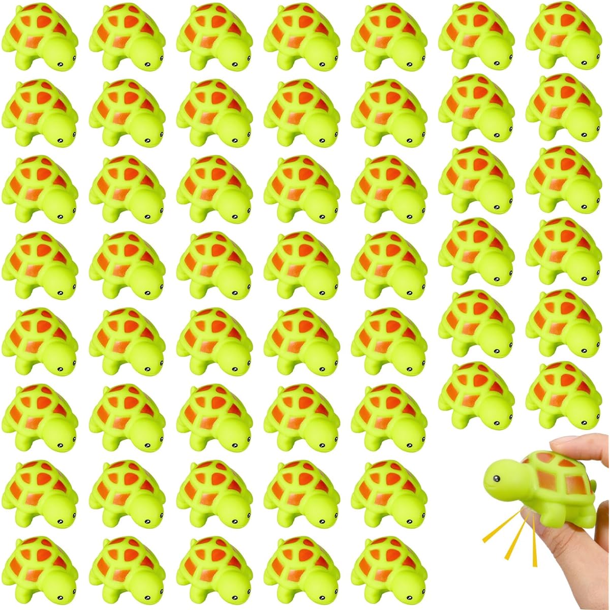 Syhood 50 Pieces Bathtub Bath Toys Cute Swimming Turtle Bath Toys Floating Water Pool Bathtime Toys Fun Bath Gifts for Bathroom Shower