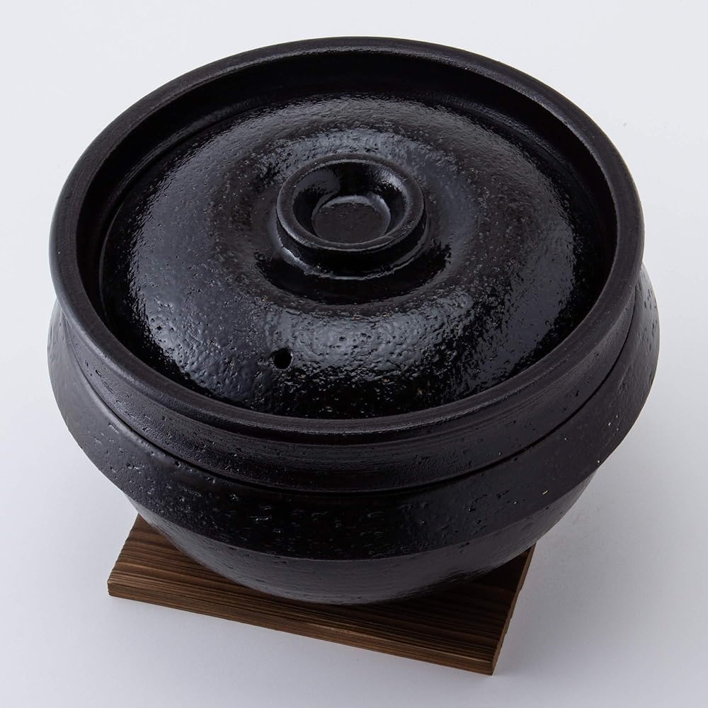 Hase Seito Hasenen Earthen Pot Rice Rice Pot Rice Cooker Pot Tochin Kamado "Kiwami" 2-cup Cooker Approximately 1200ml Microwave Only Rice Scoop Tablet Recipe Included Iga Ware Made in Japan ANC-80
