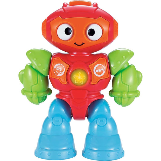 Kidoozie Lights N' Sound Robot, lights up and sounds, poseable, makes robots, engages imagination and fine motor skills, for ages 12 months and older Multi-color