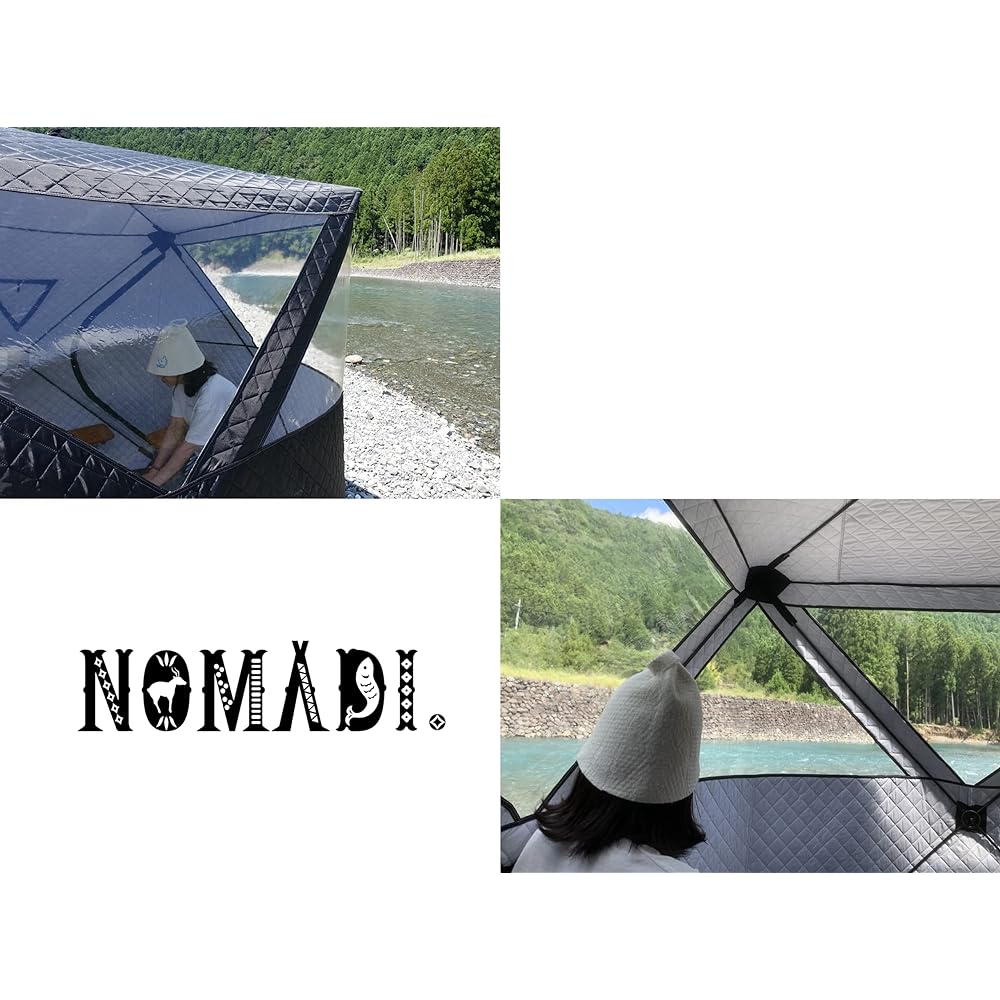 pastoral nomad Tent Sauna Sauna Tent Y220*D220*H200cm Sauna Home Sauna Panoramic View Tent Kids Space Disaster Prevention Tent Disaster Tent (Black)