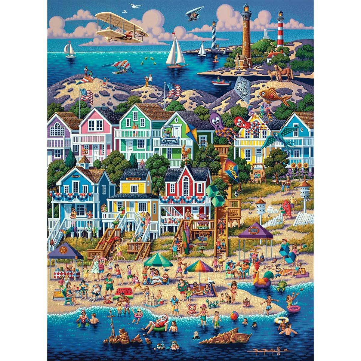 Buffalo Games – Dowdle – Outer Banks – 1000 Piece Jigsaw Puzzle for Adults Challenging Puzzle Perfect for Game Night – Finished Size 26.75 x 19.75