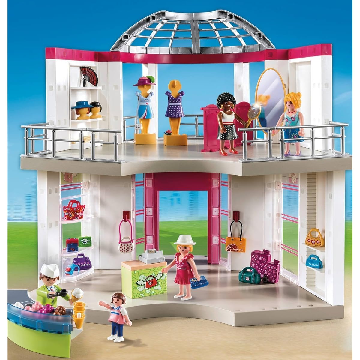 Playmobil City Life Toy - Shopping Centre Fashion Boutique 256 Piece Playset - Includes 4 Figures