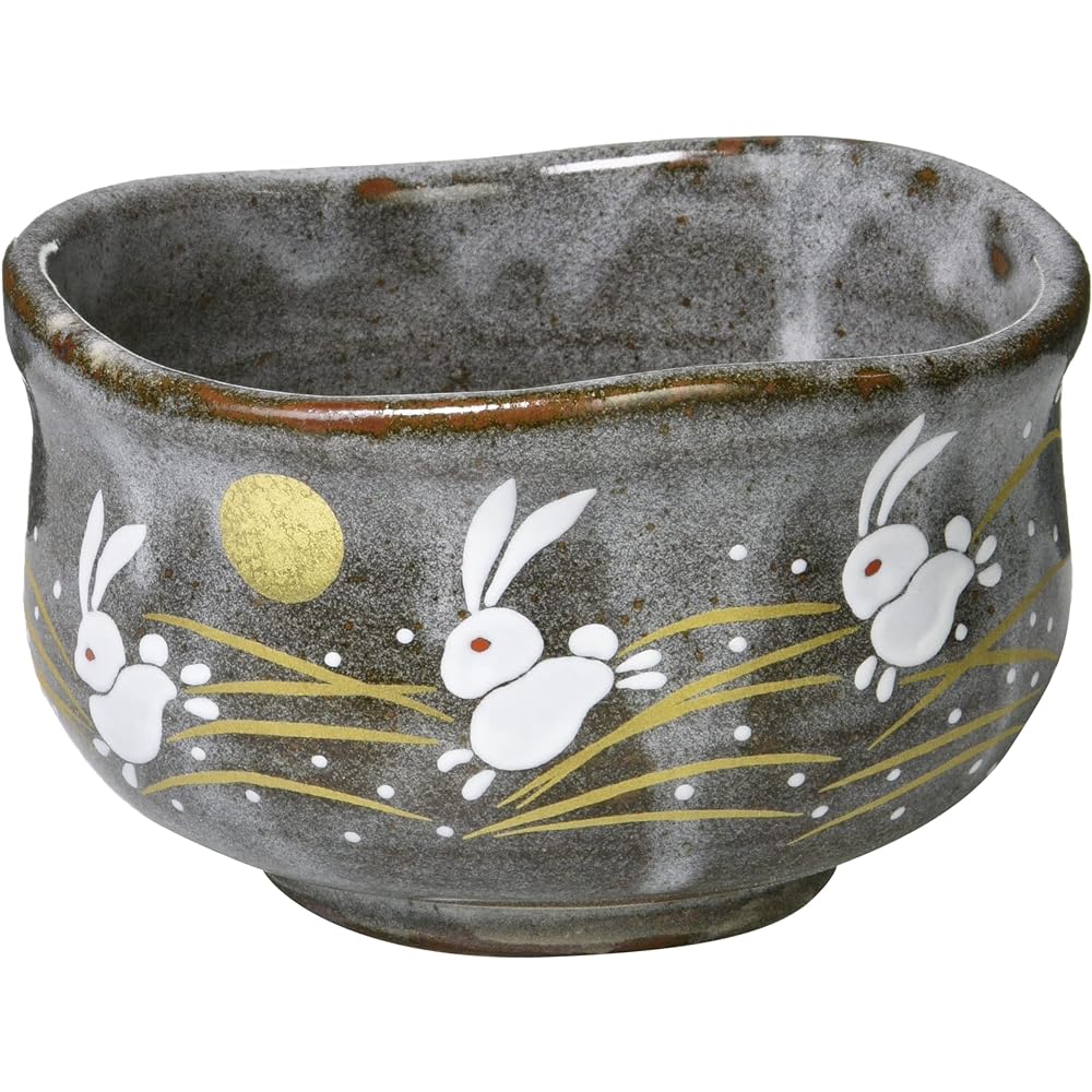 Maruyone Kutani Ware Matcha Bowl Honkin Hanazume K4-847