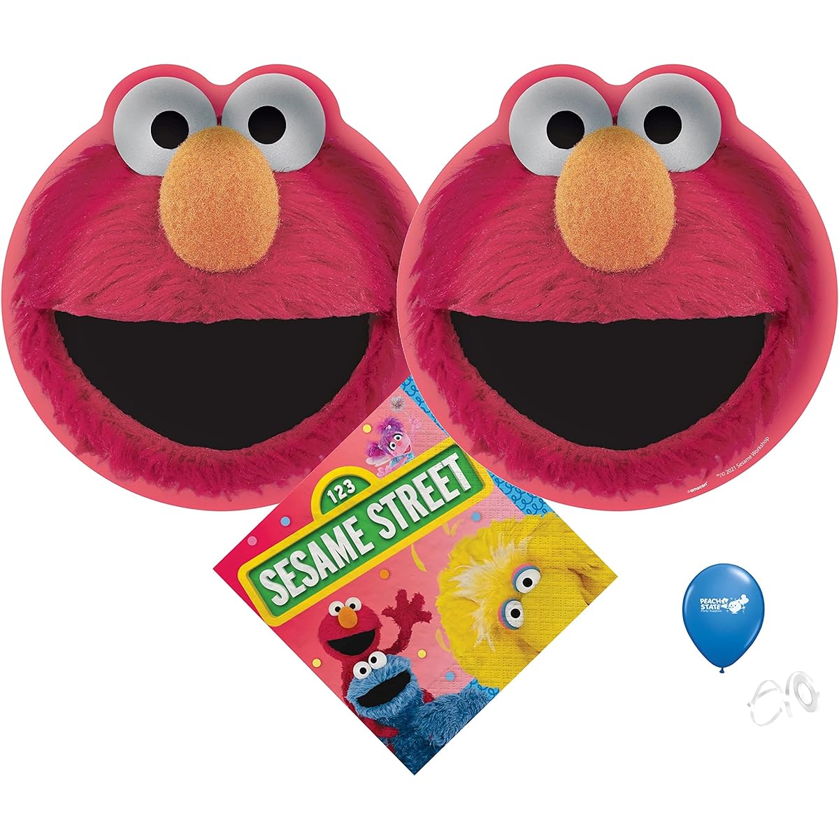 Sesame Street Party Supplies Set with Cake Plates and Napkins, Serves 16