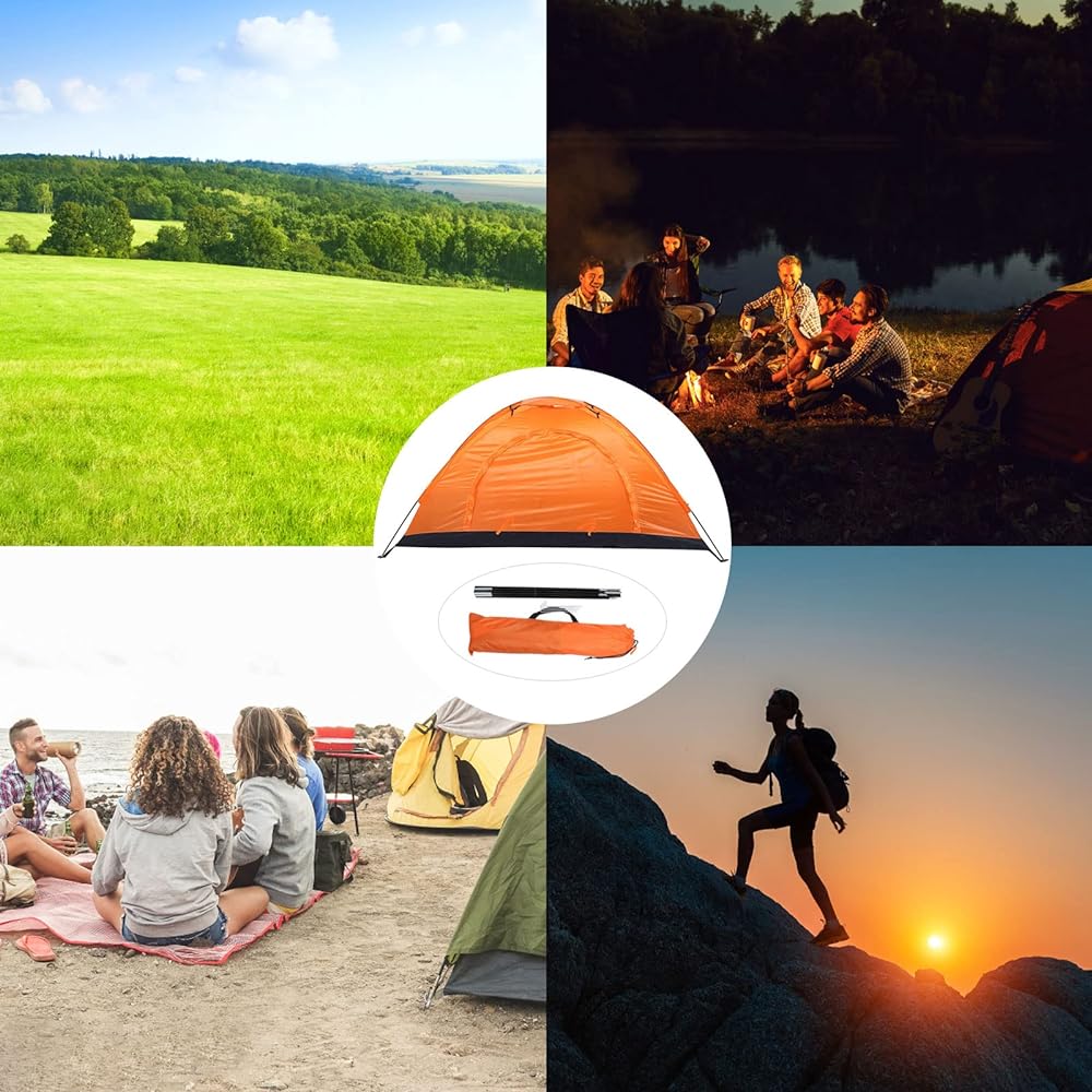 Camping tent, waterproof camping hiking tent, outdoor one person leisure waterproof tent for camping fishing climbing