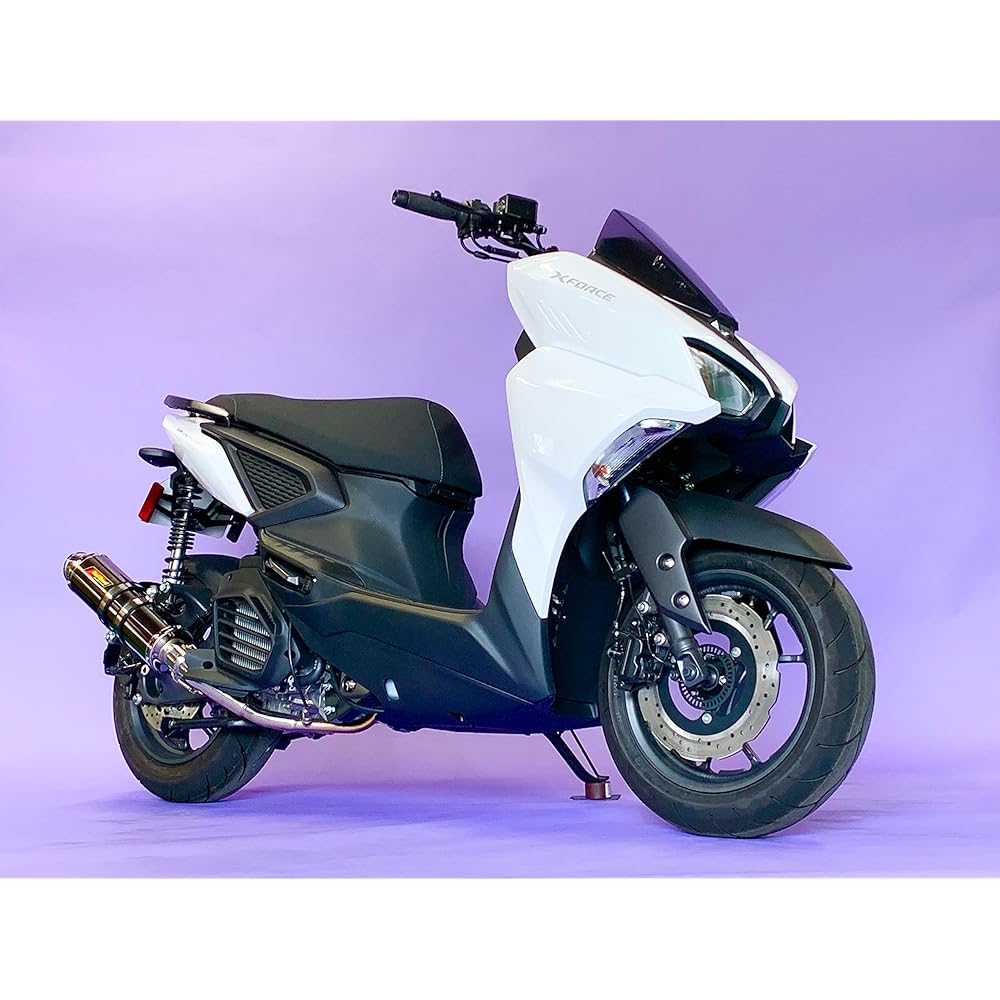 Realspeed Yamaha X FORCE (8BK-SG79J) Bike Muffler Cougar Stainless Steel Black Color Muffler X-Force RSP-CGA-213