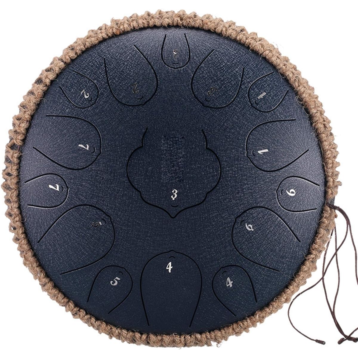 Steel Drum, 15 Tone Hollow Drum 12 Inch Steel Tongue Drum Woven Hollow Drum Percussion Instrument Yoga Drum (Color: A, Size: 12INCH)