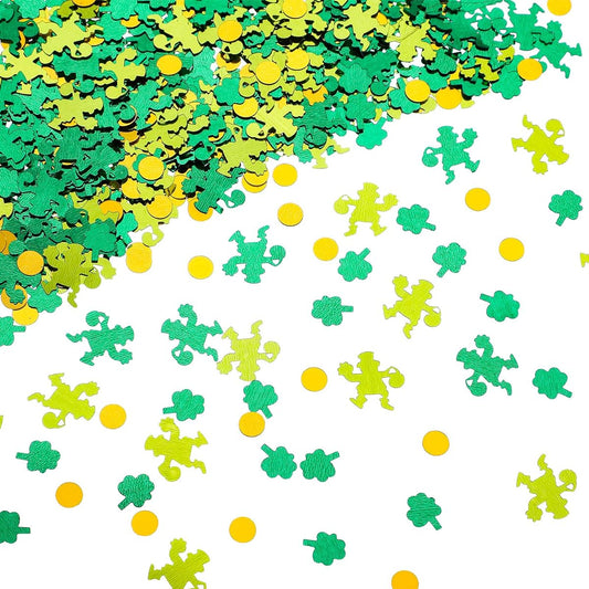 150g Shamrock Table Confetti St. Patrick's Day Confetti Lucky Green Clover Confetti Metallic Confetti Table Decoration Confetti Sprinkles Irish Party Supplies St. Patrick's Day Decorations